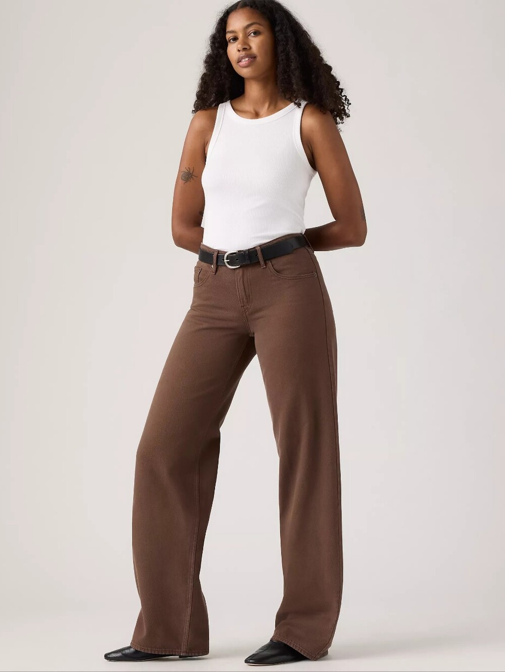 Levis Low Loose Women's Jeans Size 29/30 Washed Bracken - Brown